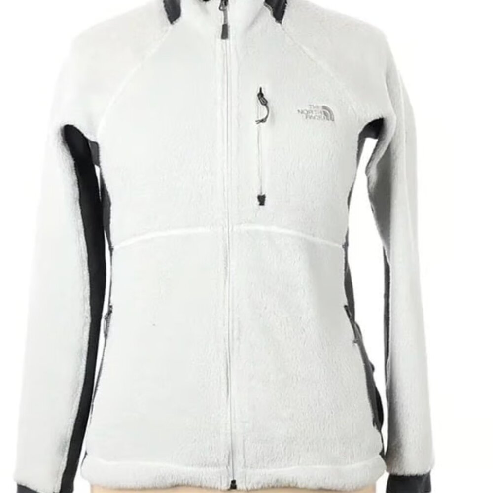 The North Face Fleece Jacket Summit Series Fleece White/Gray Women's Sz Large